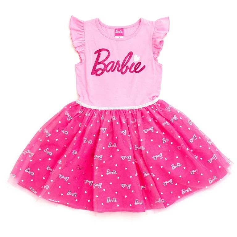 Barbie Little Girls Tulle Dress Little Kid to Big Kid | Walmart (US)