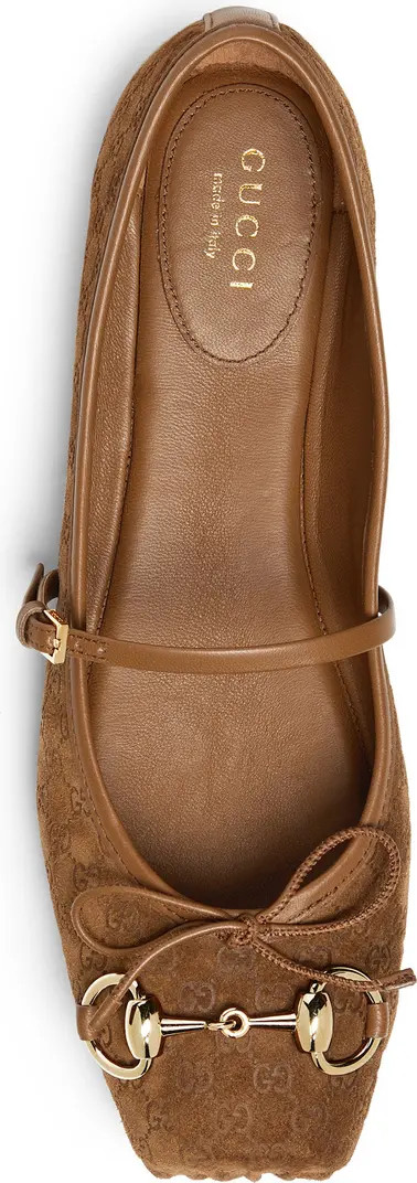 Gucci Horsebit Suede Ballet Flat (Women) | Nordstrom | Nordstrom