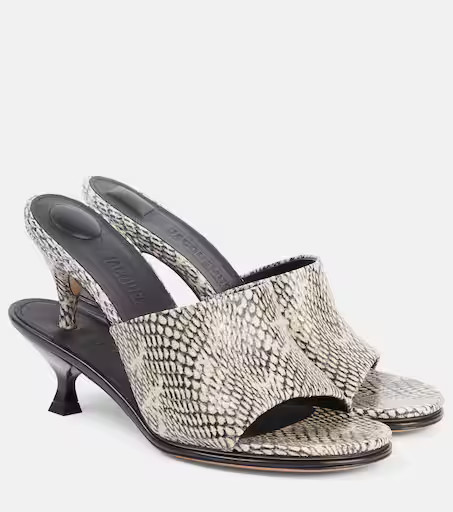 Doubles snake-effect leather mules | Mytheresa (US/CA)