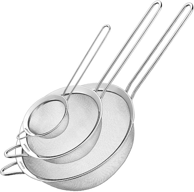 Cuisinart Mesh Strainers, 3 Count (Pack of 1) Set, CTG-00-3MS Silver | Amazon (US)