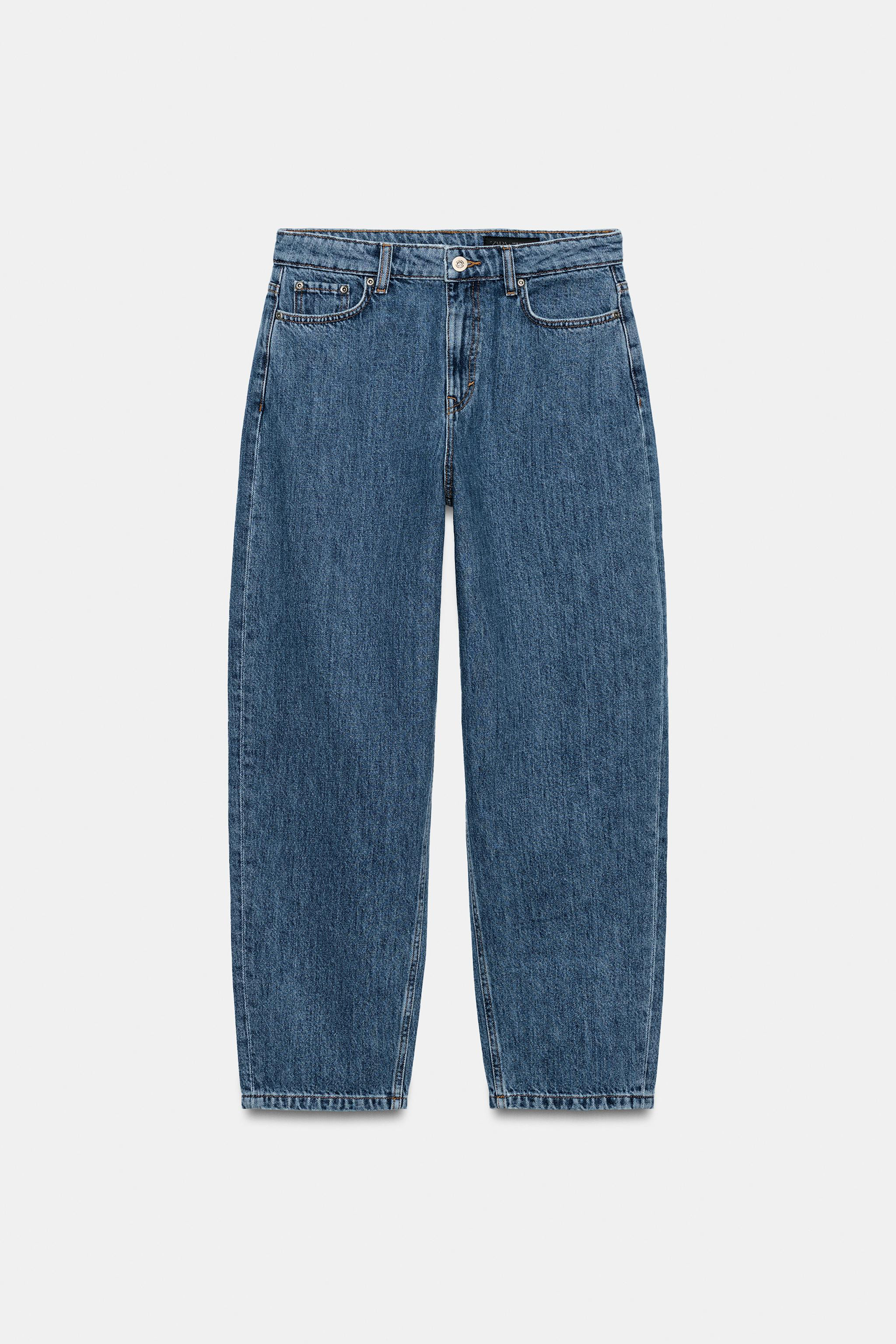 ZW COLLECTION TAPERED MID-RISE JEANS | Zara US