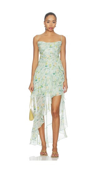 ASTR the Label Candace Dress in Green Floral. Size S | Revolve Clothing (Global)