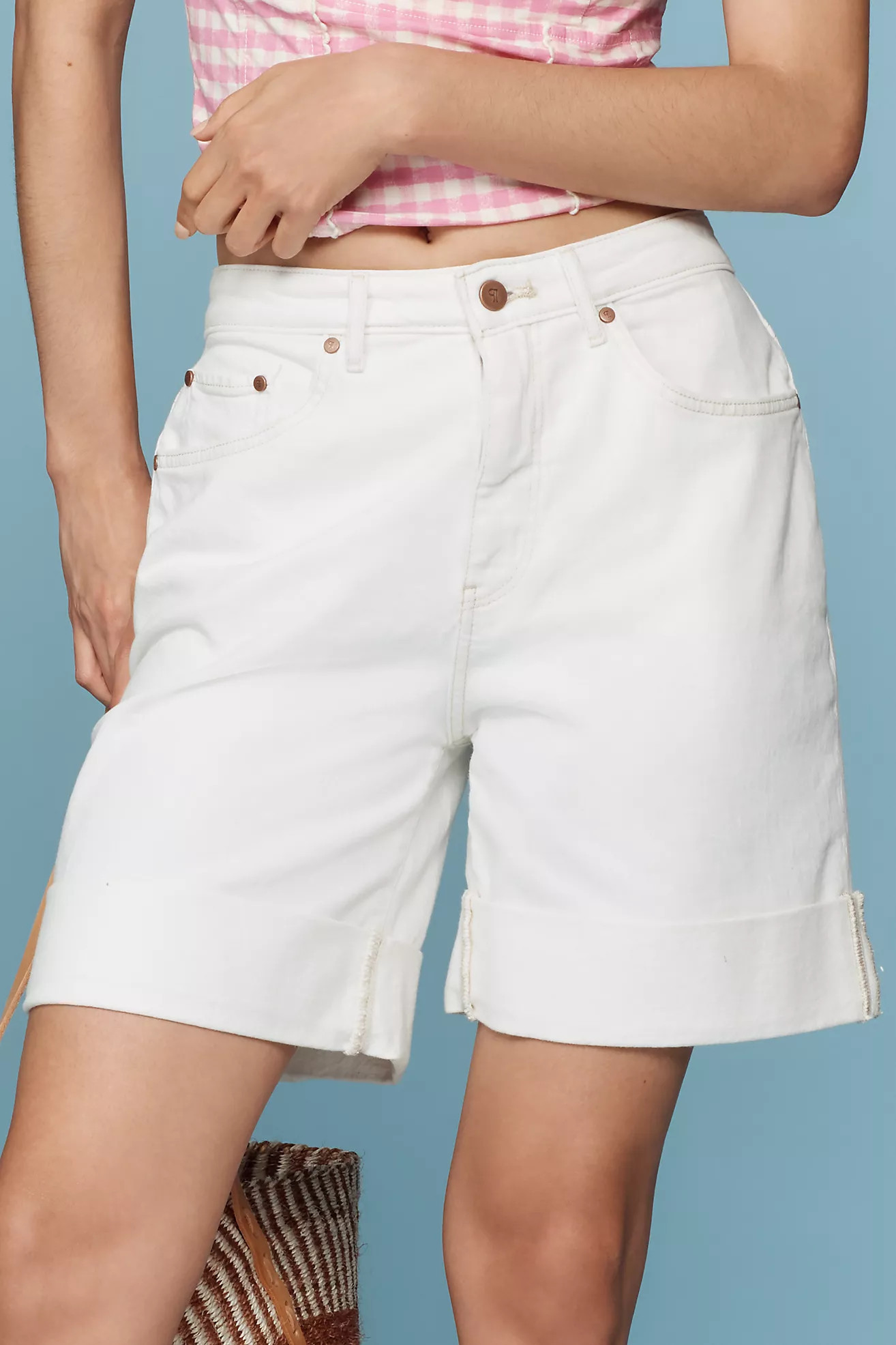 The Austyn High-Rise Cuffed Jean Shorts by Pilcro | Anthropologie (US)