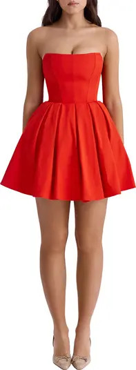 Emmanuela Strapless Corset Fit & Flare Minidress | Nordstrom