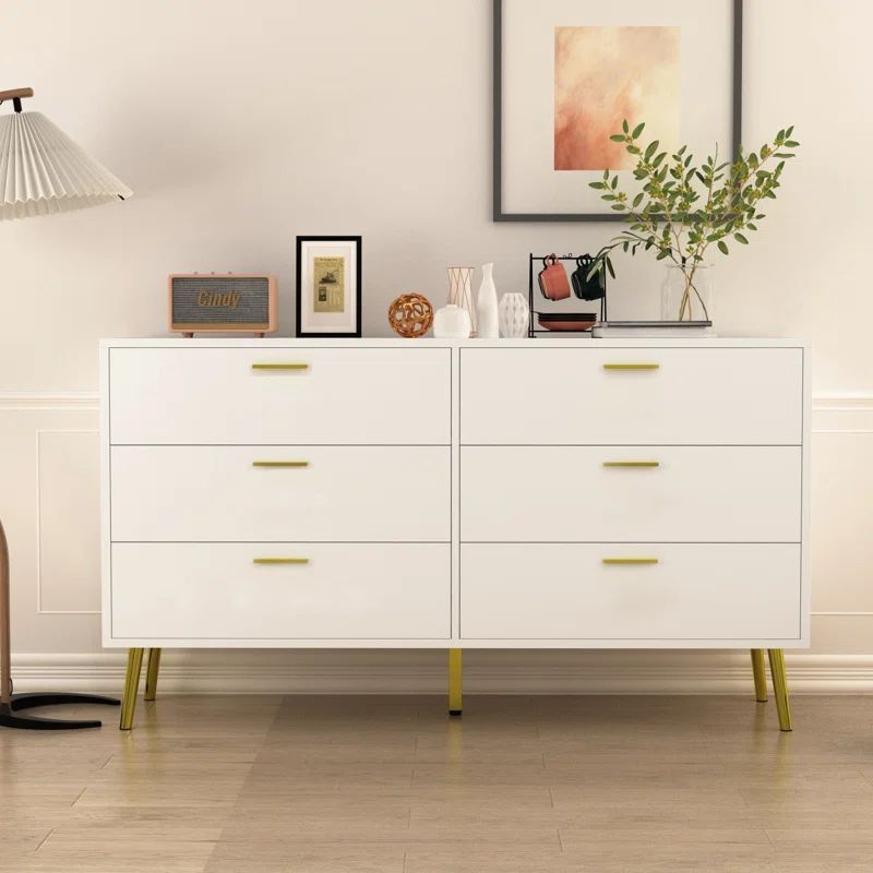 Ololade 6 Drawer Accent Chest with Metal Legs | Wayfair North America