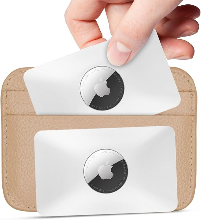 2 Pack Credit Card Size Wallet Case Holder for Apple AirTag Locator | Amazon (US)