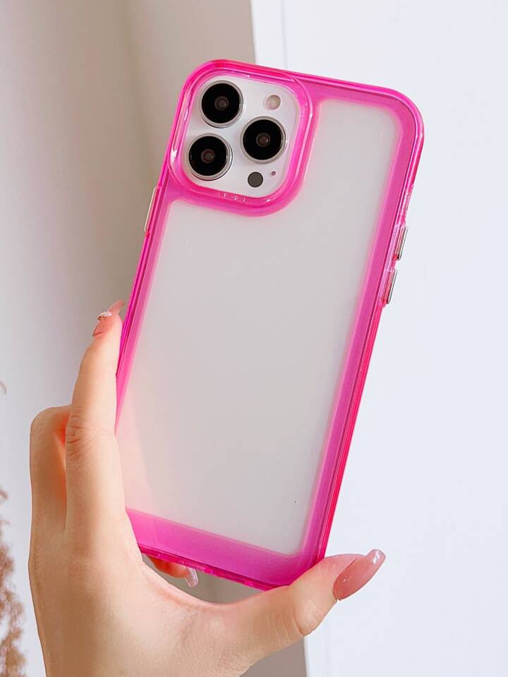 Contrast Trim Clear Phone Case | SHEIN
