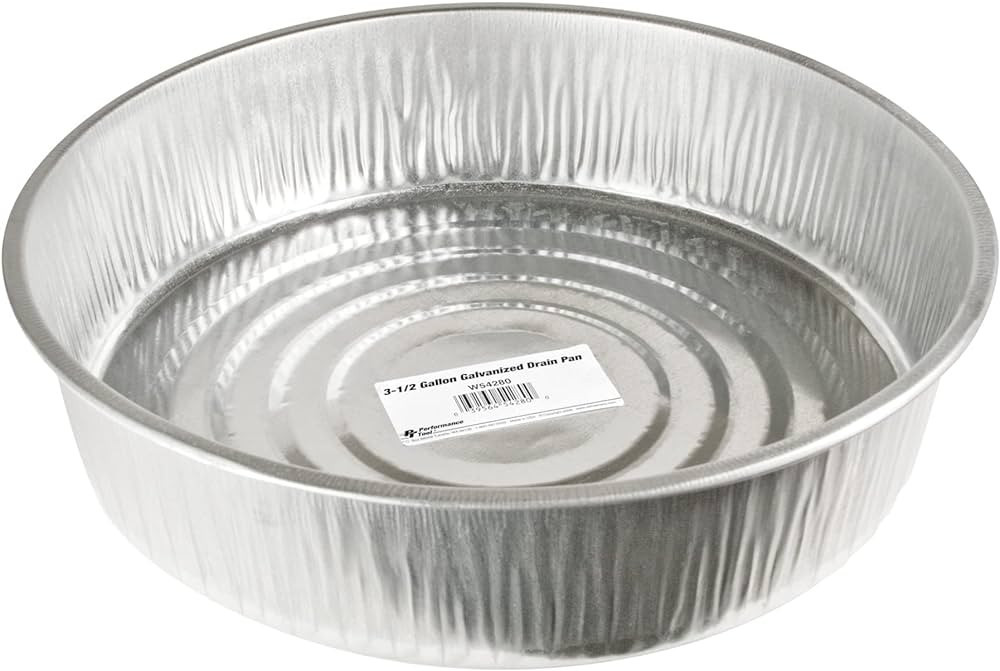 Performance Tool W54280 Silver 3.5 Gallon Galvanized Drain Pan. Bright zinc Corrosion-Resistant F... | Amazon (US)