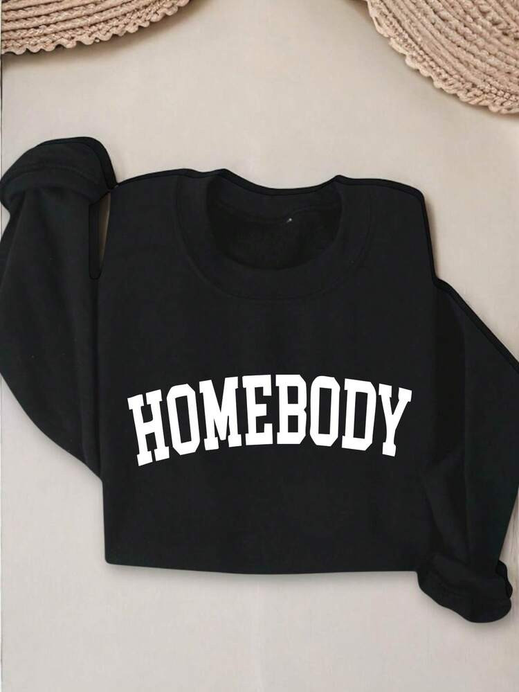 Homebody Sweatshirt, Women's Sweater, Homebody Gift Sweatshirt, Anxiety Sweater, Sarcastic Adult Humor Long Sleeve, Cozy Sweaters, Gift For Her. TD1185 | SHEIN