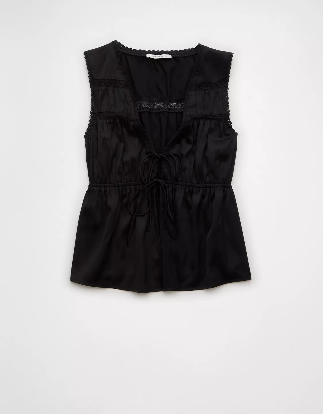 AE Tie Front Lace Top | American Eagle Outfitters (US & CA)