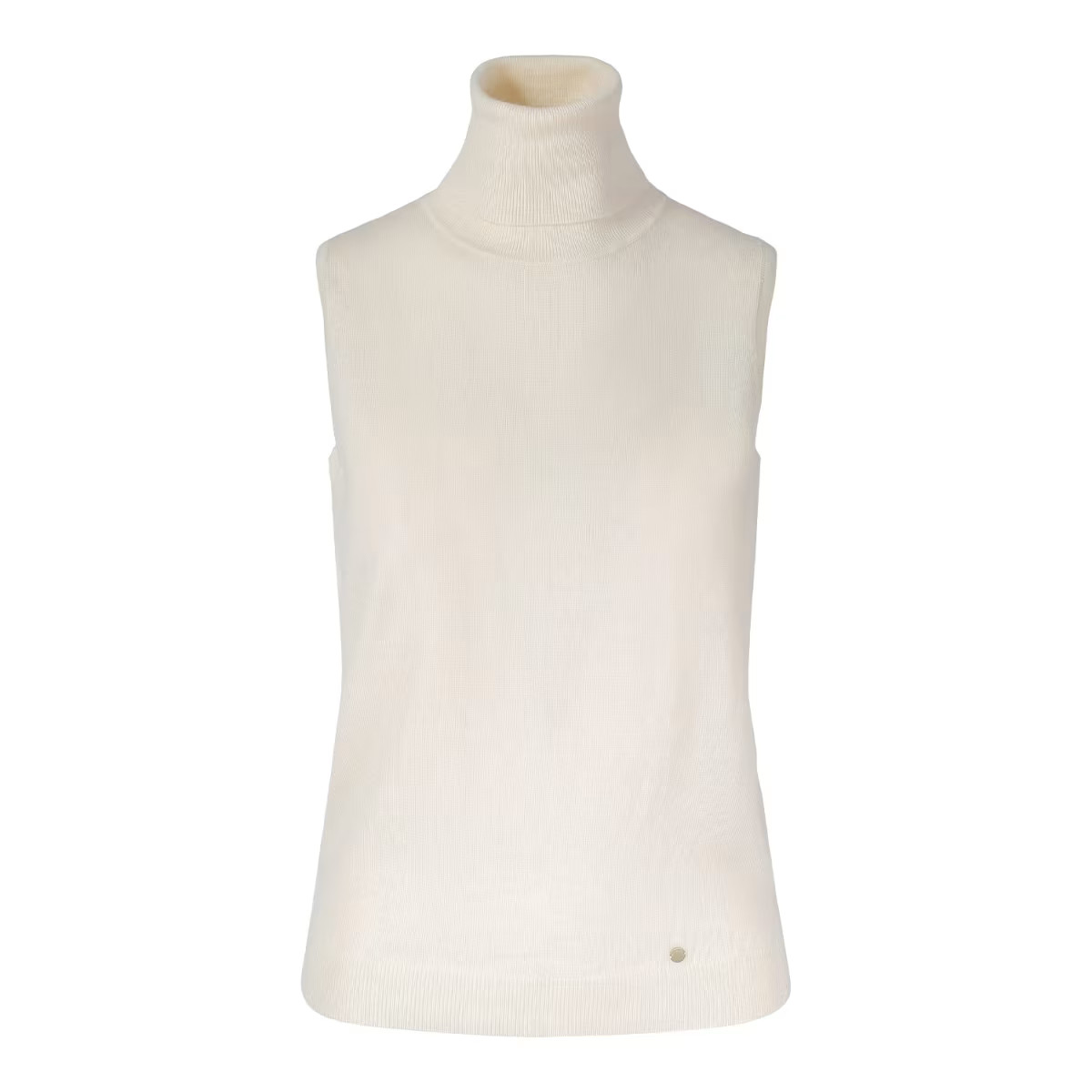 "Alicia" Sleeveless Merino Wool Top- White | Wolf & Badger (US)