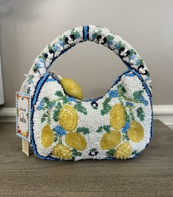 New Release Handcrafted in India Blue Lemon Vine Beaded Bag Viral TikTok | eBay | eBay US