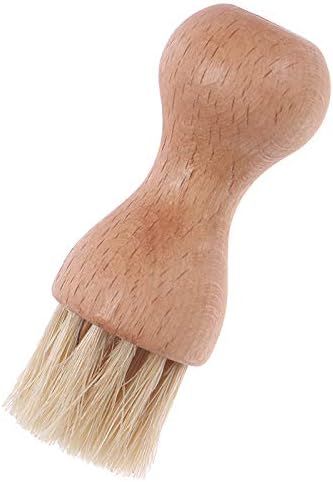 kekafu Leather Shoes Supplies Buffing Brush Portable Boot Shoes Brush Wood Handle Home Cleaning T... | Amazon (US)