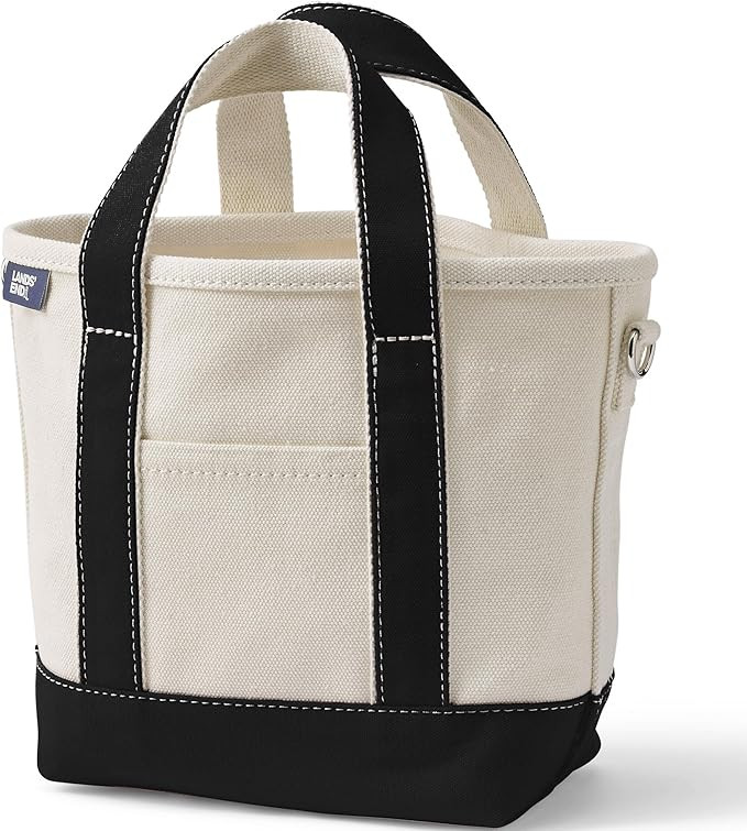Lands' End Open Top Canvas Tote Bag | Amazon (US)
