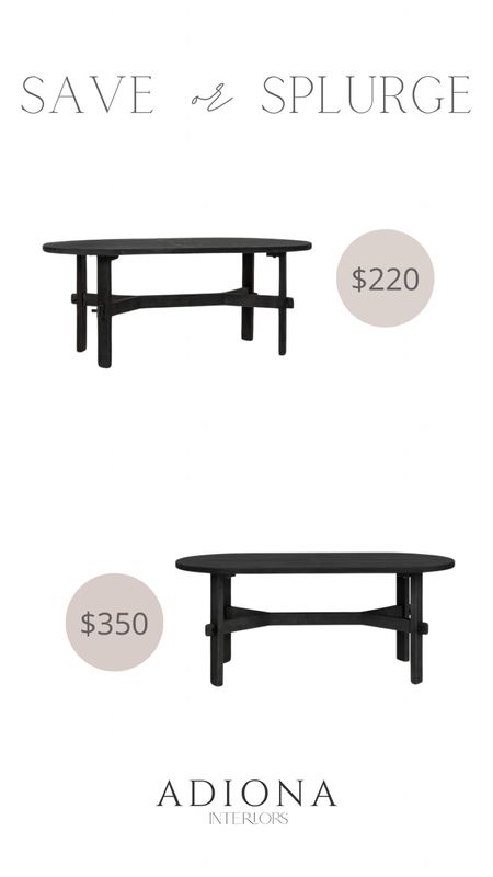 Save or splurge black wood oval coffee table 

Target home, target finds, living room furniture

#LTKSaleAlert #LTKHome