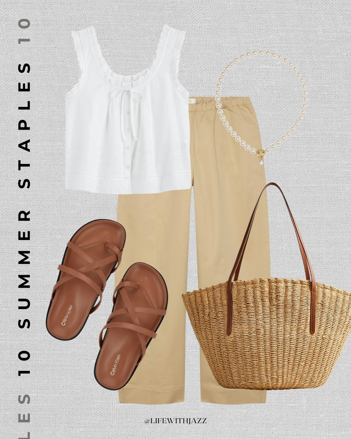 casual chic summer outfit

Cute summer top / barrel pants / strappy sandals / straw tote bag / pearl necklace / farmers market outfit

#LTKootd