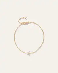 White Sapphire Triad Bracelet in Gold Vermeil | Quince