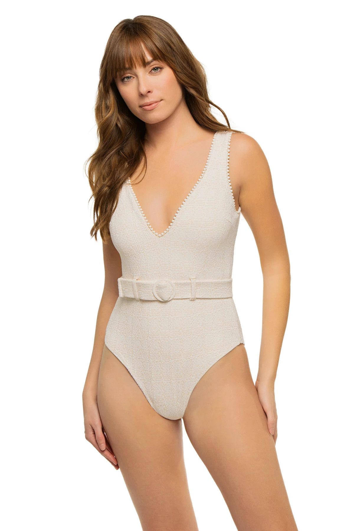 Dixie Textured Belted One Piece Swimsuit | Everything But Water