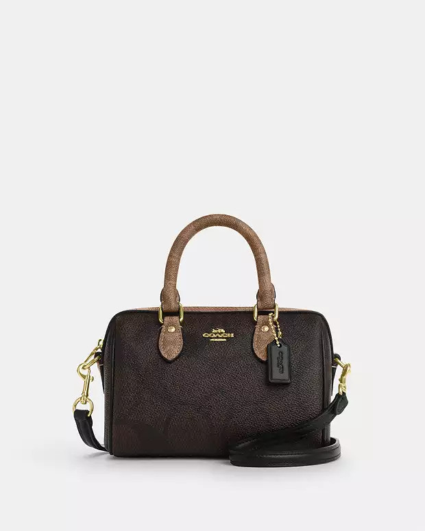 Mini sac bandouli\u00e8re Rowan en maxi toile exclusive unie | Coach (EU)