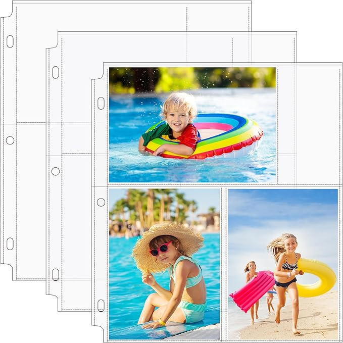 MaxGear 30 Pack Photo Sleeves for 3 Ring Binder - (4x6, for 180 Photos)，Archival Photo Pages Ph... | Amazon (US)