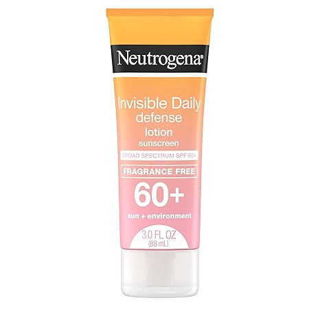 Neutrogena Invisible Daily Defense Fragrance-Free Sunscreen Lotion, Broad Spectrum SPF 60+, Oxybe... | Amazon (US)