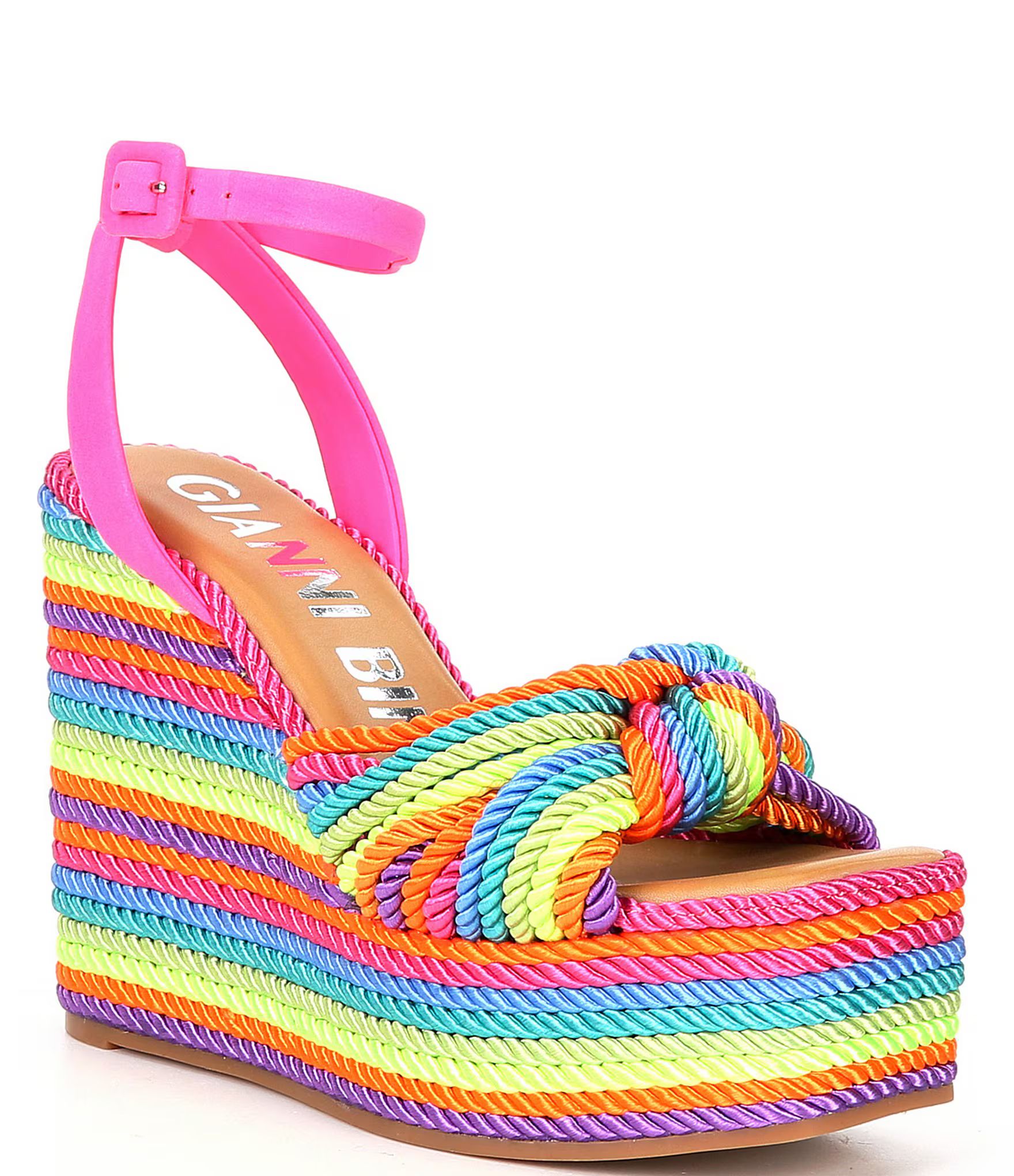 Leena Rainbow Cord Knot Platform Wedge Sandals | Dillard's
