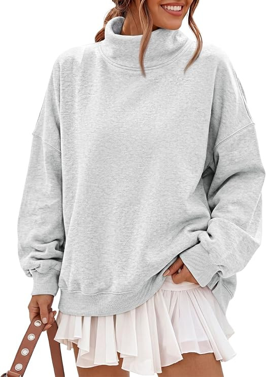 Fall Winter Soft Cozy Fleece Lined Side Split Pullover, Maternity Basic Lounge Wear, Casual Work ... | Amazon (US)
