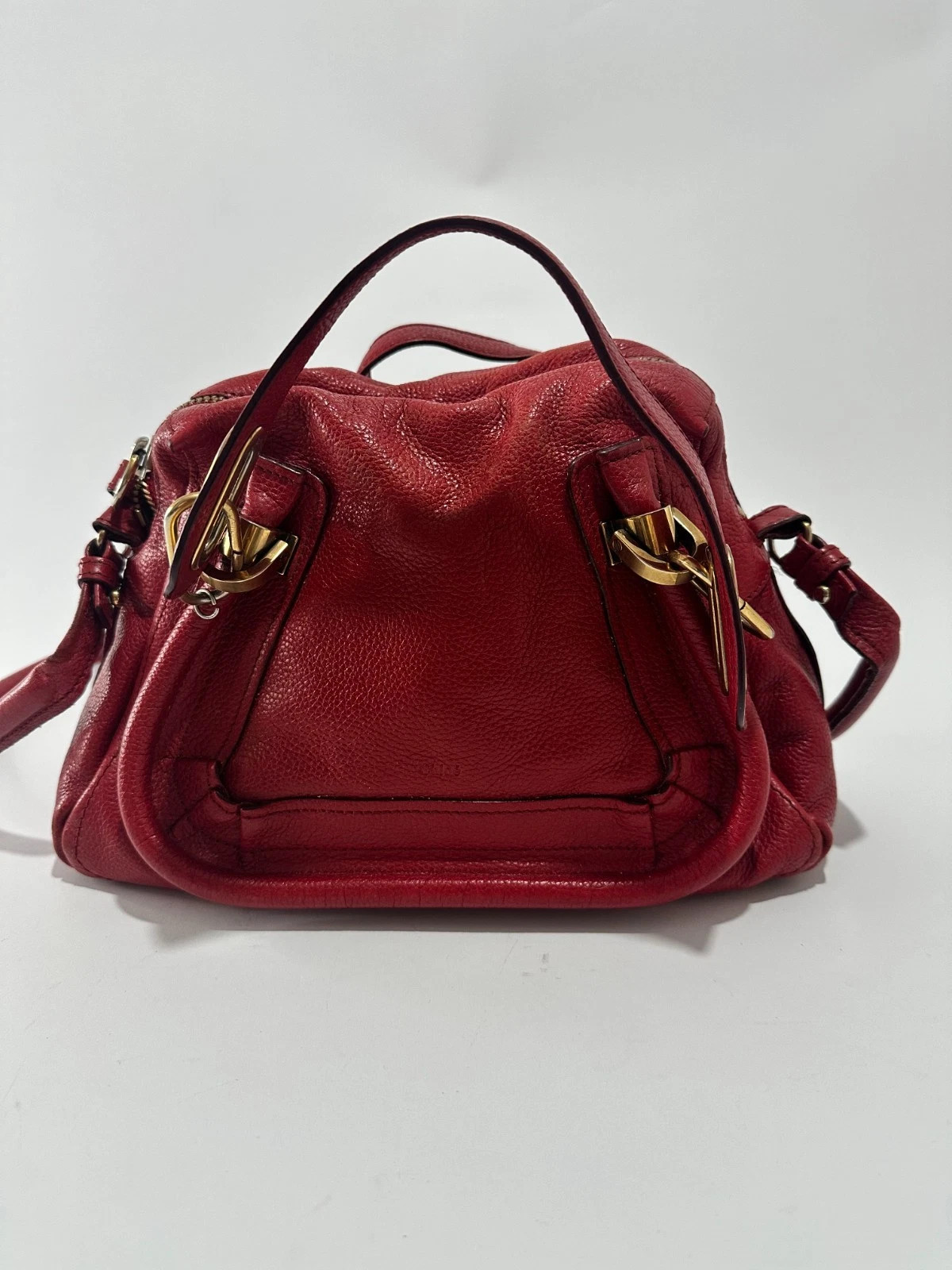Chloe Red Leather Small Paraty Shoulder Bag | eBay AU
