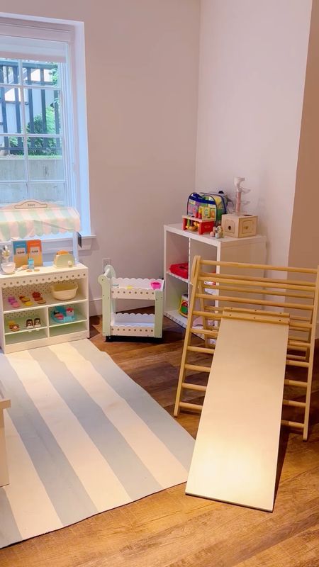 Finished setting up CeCe’s new playroom in our basement. Sharing everything we bought here! Not exact items I have on our wish list. 

Play kitchen, slide, grocery store, kids play tent, play mat, book shelf (ikea), play table. 

#LTKSaleAlert #LTKHome