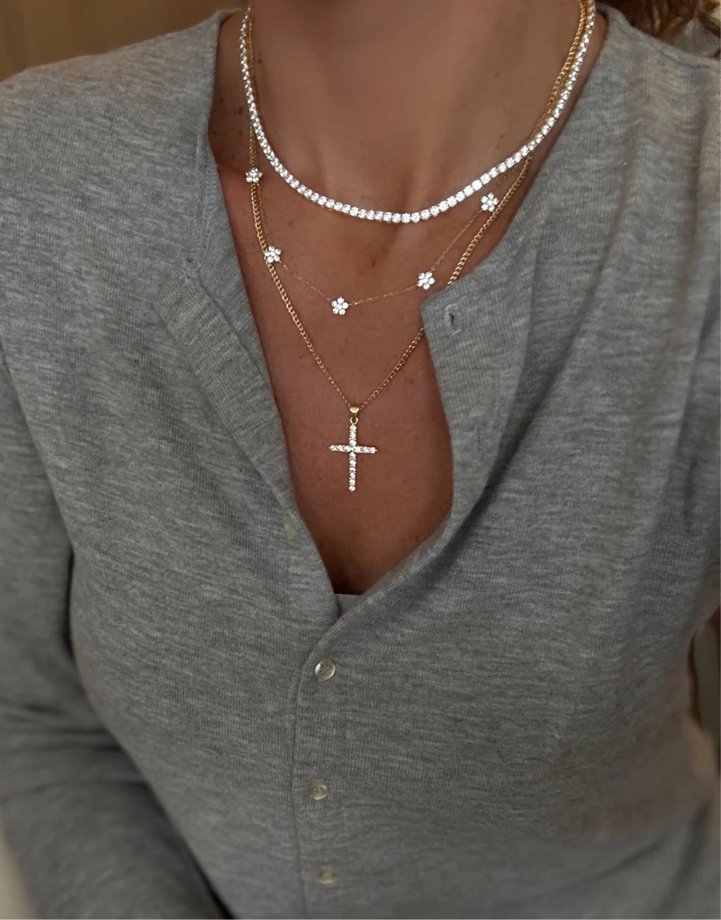 Gold Cross Necklace | Corace Collection