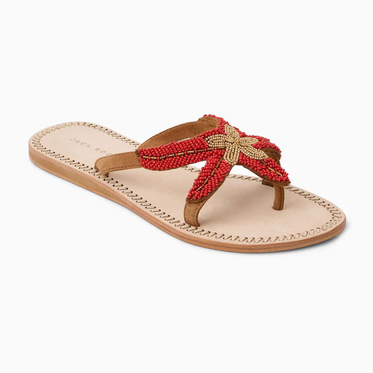 Jack Rogers Starland Sandal — Red Multi Suede | Jack Rogers