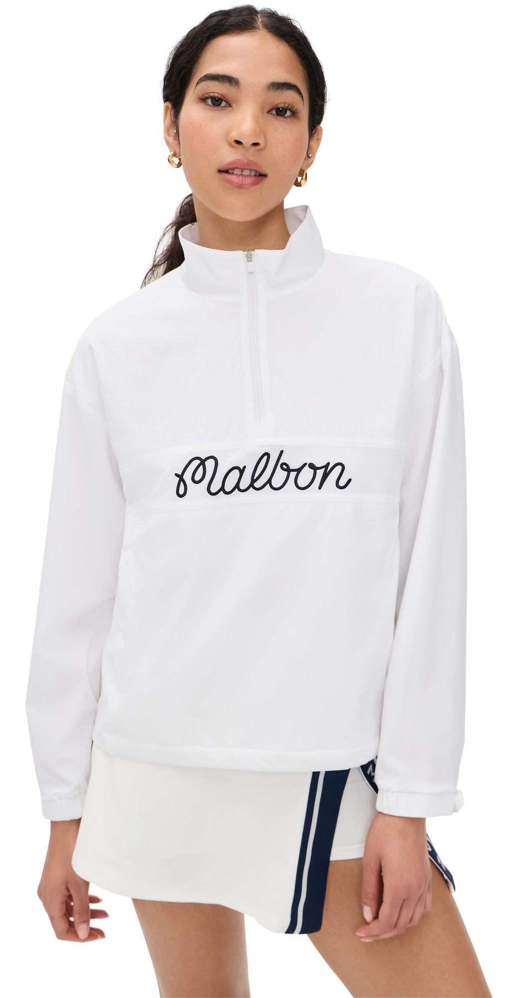Malbon Cross Court Windbreaker White 10 | Shopbop