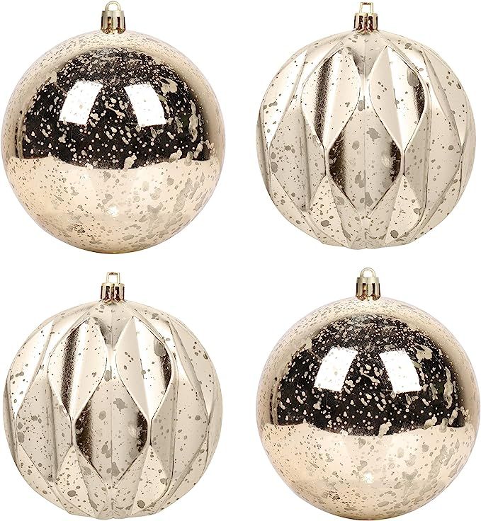 Extra Large Hanging Shatterproof Tree Ball Clear Christmas Ball Ornaments 3.93 inch, Decorative M... | Amazon (US)