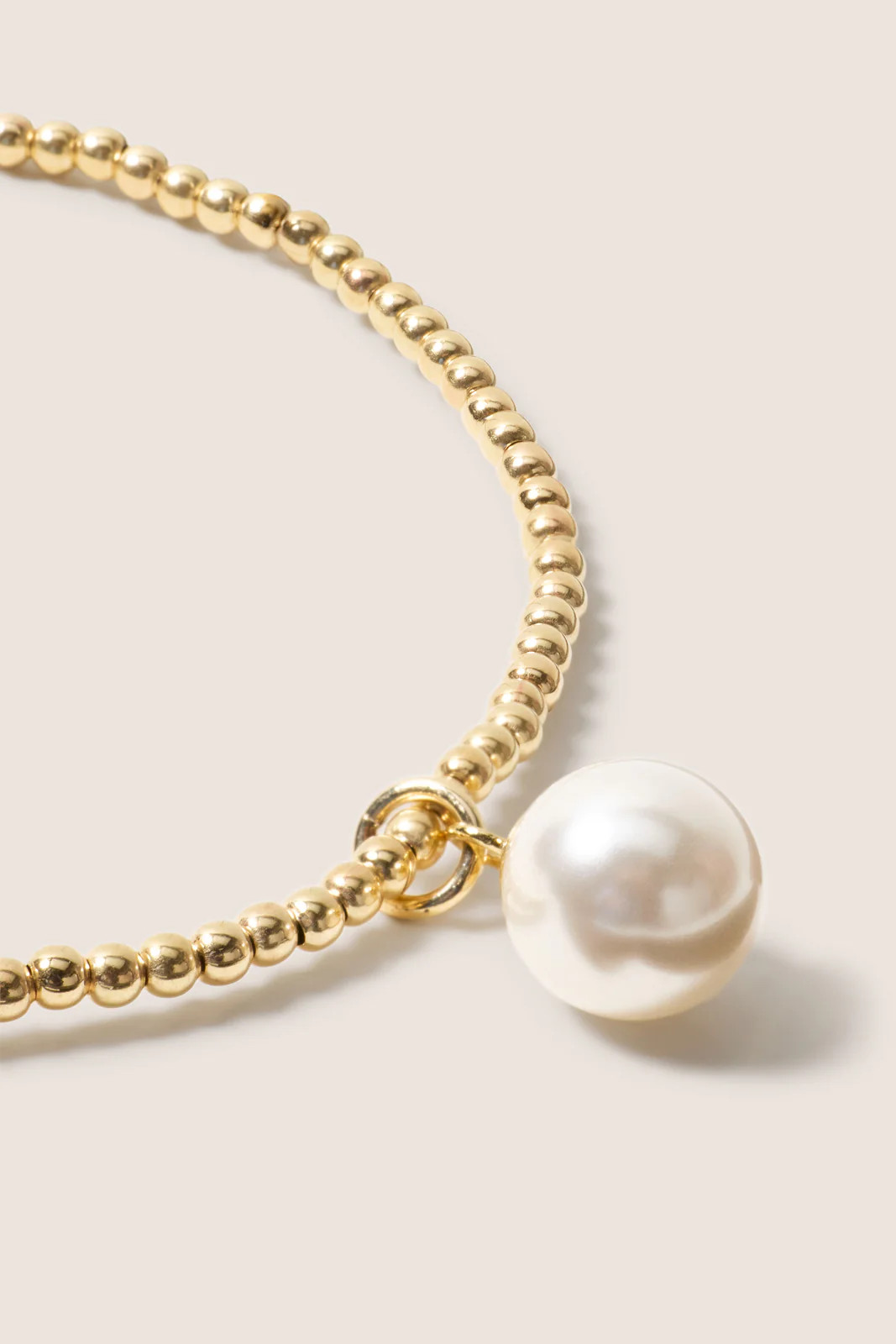 Classic Gold 2mm Bracelet w. Pearl | Evereve