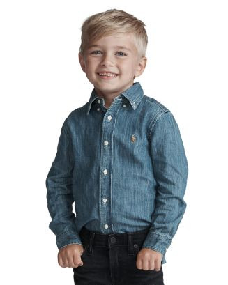 Boys' Denim Button-Down Shirt - Little Kid, Big Kid | Bloomingdale's (US)