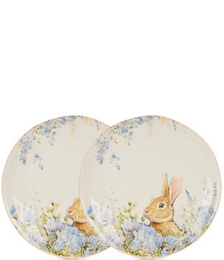 Field Bunny Accent Plates, Set of 2 | Dillard's