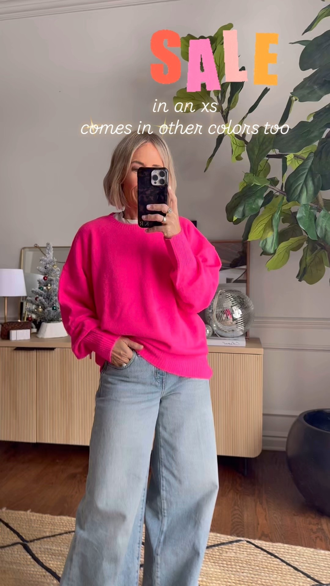 this sweater is on sale for $12.00. in my true size xs
itchy factor- 1/10.
oversized fit, comes in other colors

such a fun way to add a pop of color to keep Winter fun!

#LTKOver40 #LTKSaleAlert #LTKmomlife