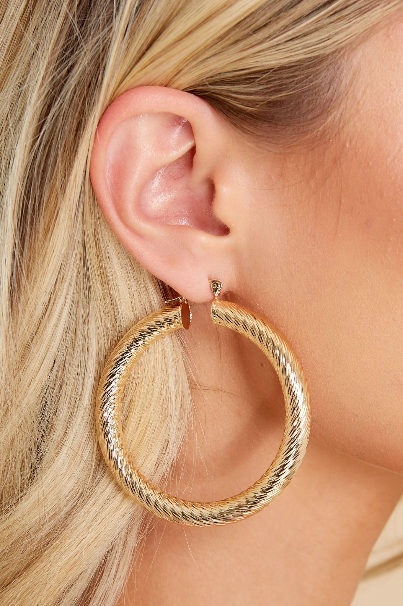 New Attraction Gold Hoop Earrings | Red Dress 