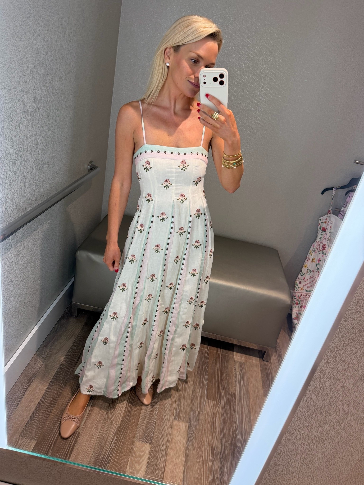 Aqua designed by agua bendita Bloomingdales collaboration 
Embroidered floral midi dress 

#LTKTravel #LTKgrwm #LTKootd

#LTKdayinmylife #LTKvlog