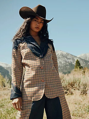Women's Houndstooth Blazer | Women's JACKETS & OUTERWEAR | Wrangler® | Wrangler