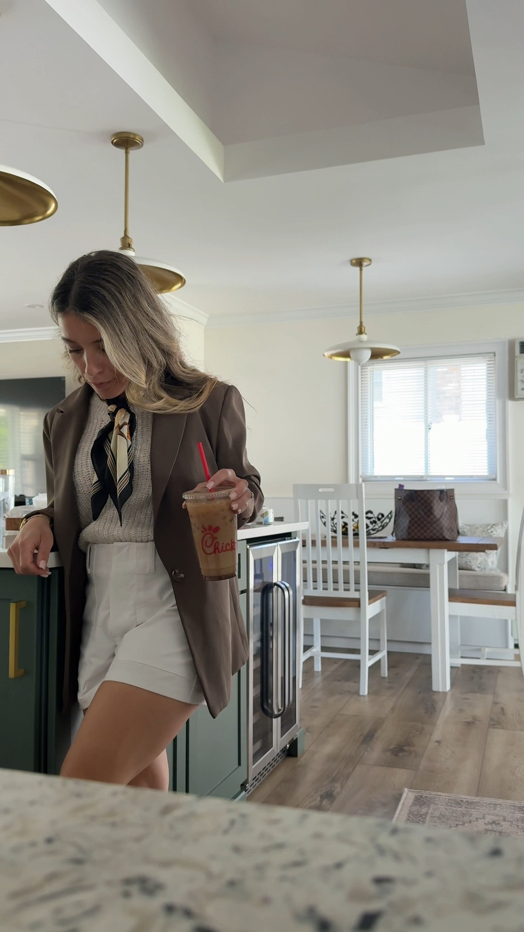 An oversized olive blazer, my favorite shorts I keep reaching for all month long, and an iced coffee—the easiest outfit formula for days when I want to feel put together without overthinking it. ✨

Fit 
@VICI blazer: xs
Sneakers 6 (they run large/wide) (different colors linked*)
shorts 0P

I love mixing structured pieces with casual staples, and this dark olive blazer adds just enough polish while still feeling effortless. These platform Gazelles have been on constant repeat lately and go with everything.

Comfortable, versatile, and easy to wear—exactly how I like my wardrobe.
olive blazer, dark green blazer, oversized blazer outfit, olive green outfit, platform gazelles, Adidas Sambas, casual chic style, elevated basics, structured blazer, everyday outfit inspiration, neutral wardrobe, capsule wardrobe staples, coffee run outfit, effortless style, mom fashion, casual luxury, versatile wardrobe pieces, street style sneakers, olive green fashion, everyday chic

#LTKootd #LTKgrwm #LTKPetite