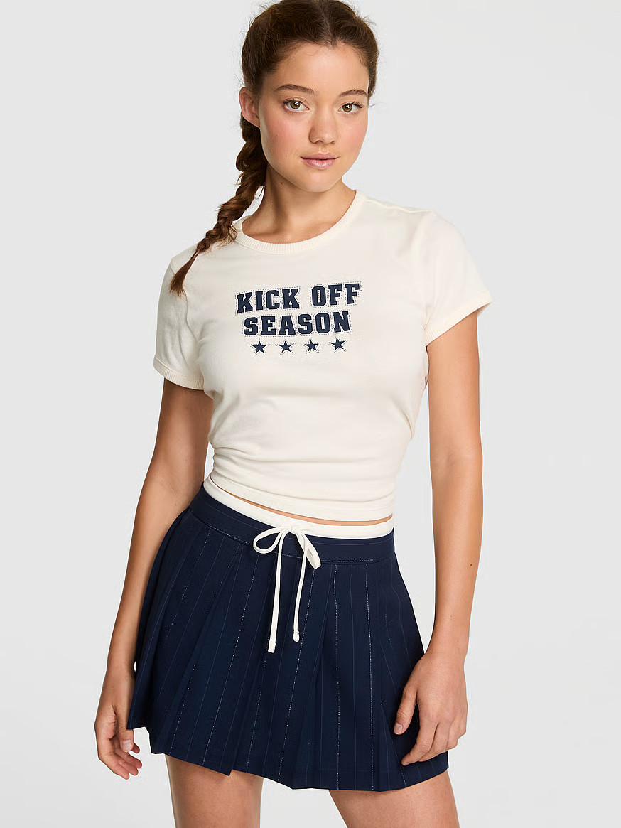Buy Retro Cotton Tee, Winter White Gameday - Order Tops online - PINK US | Victoria's Secret (US / CA )