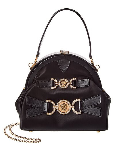 Medusa 95 Satin & Leather Shoulder Bag | Gilt & Gilt City