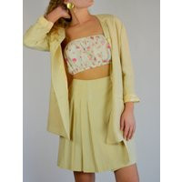 Adrienne Vittadini | Medium 1990S Two Piece Outfit Vintage Pleated Skirt 90S Oversized Jacket Blazer | Etsy (US)