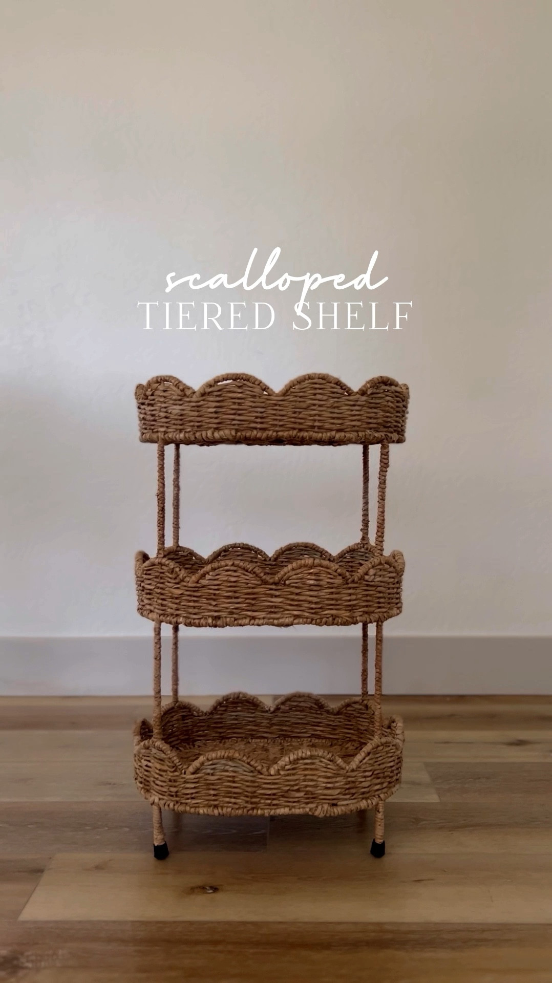 Cutest little scalloped tiered shelf! Perfect for bathroom storage, small corner of your home, or a kids room! 

#LTKHome #LTKKids #LTKSeasonal