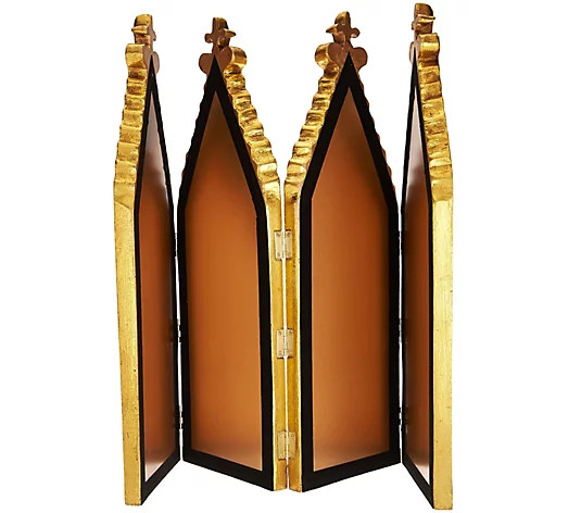 Antiqued Cathedral 4-Panel Mirror by Valerie - QVC.com | QVC