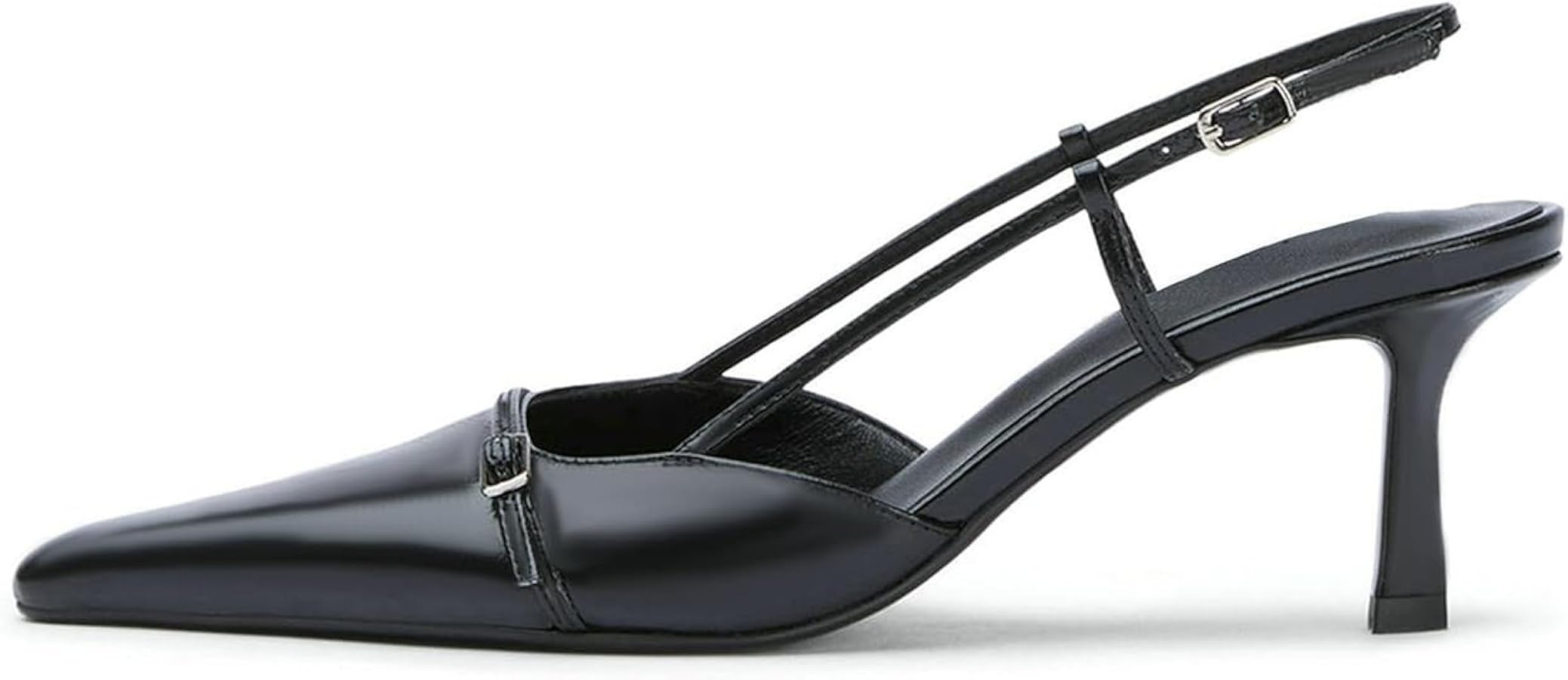 MAVMAX Tacones con tira para mujer, tacones de gatito con lazo, puntera puntiaguda, bombas sexy p... | Amazon (US)