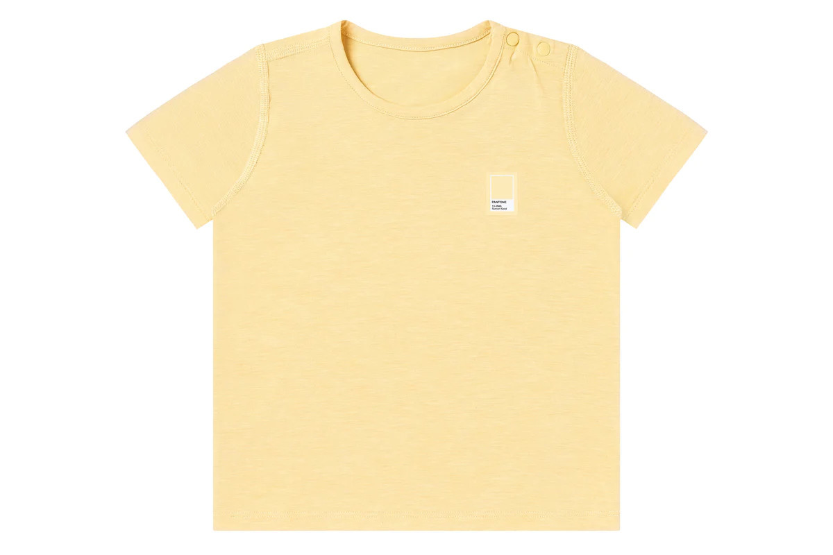 Bamboo Jersey Short Sleeve T-shirt - Pantone Sunset Gold | Nest Designs