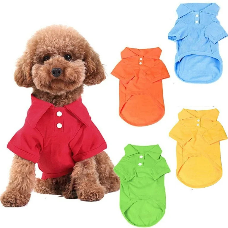SPRING PARK Dog Polo Shirts Pet Puppy T-Shirt Clothes Outfit Apparel Coats Tops | Walmart (US)