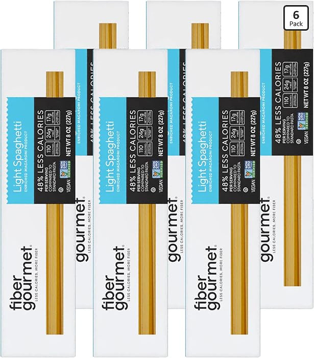 Fiber Gourmet Spaghetti Low Carb Pasta - Light Noodles with 24g Fiber, 110 Calories Per Serving, ... | Amazon (US)